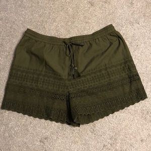 Olive green shorts
